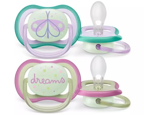 AVENT SCF376/19 Smoczek Ultra Air Night 0-6 motyl/dreams girl