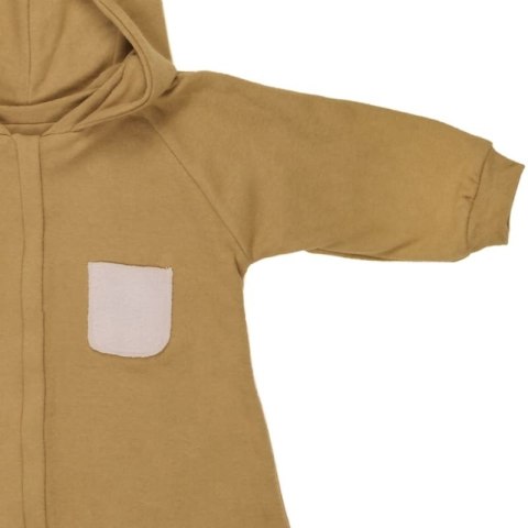 Pom Pom - kombinezon z kapturkiem OverSize BOHO Mustard roz L