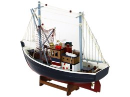 Statek Model Kolekcjonerski Drewniany Granatowy
