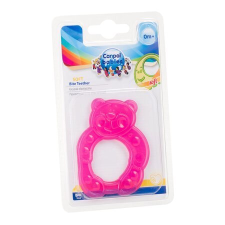 CANPOL 13/109 Gryzaczek elastyczny 4 wzory (słoń,miś,kaczka i rybka)