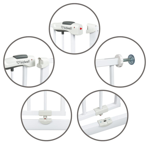 GUARDA Kidwell Bramka zabezpieczająca 74-104 cm - biała