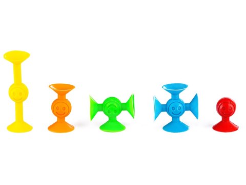 Klocki Konstrukcyjne, Kolorowe Silikonowe Przyssawki, Wesołe Buźki 29 Sztuk