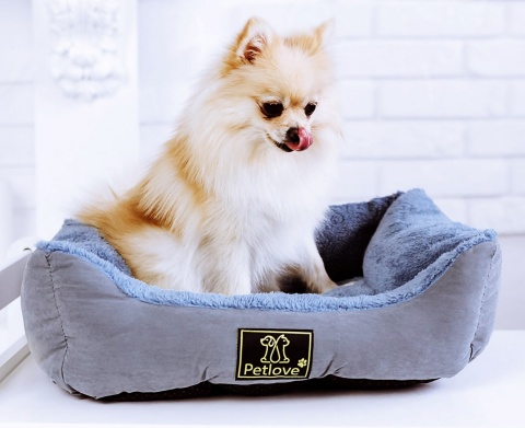 Petlove Legowisko dla psa lub kota 48x41x16 cm - niebieski