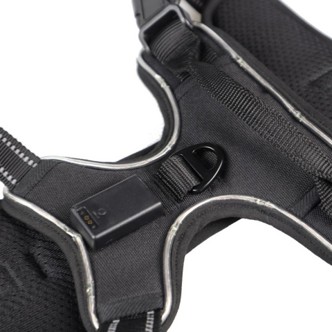 Petlove Szelki pełne LED świecące dla psa, regulowane S - Black