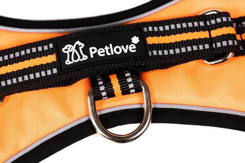 Petlove Szelki pjedyńcze LED świecące dla psa, regulowane S - Orange