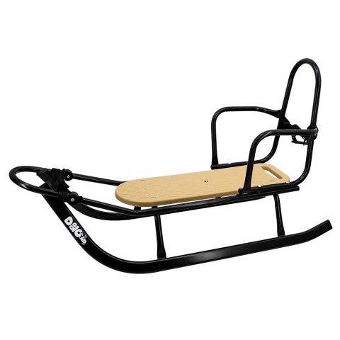 Sanki Adaś z oparciem i pchaczem beżowe Dodo