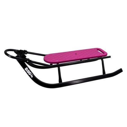 Sanki Adaś z oparciem i pchaczem różowe Dodo