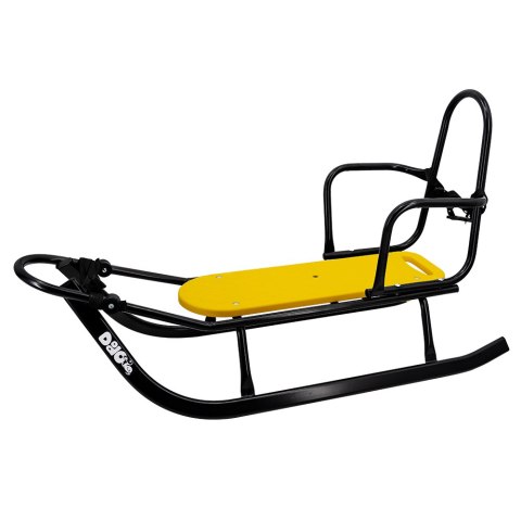Sanki Adaś z oparciem i pchaczem żółte Dodo