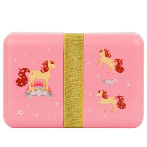 A Little Lovely Company - Śniadaniówka Lunchbox Konik z naklejkami