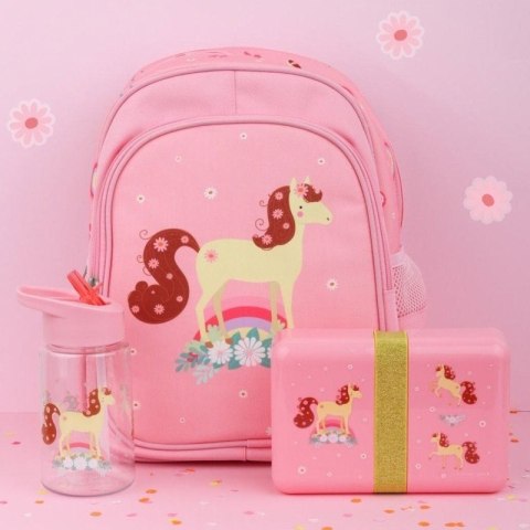 A Little Lovely Company - Śniadaniówka Lunchbox Konik z naklejkami