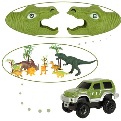 Tor wyścigowy dinozaury samochody XXL TRACK 240 elementów