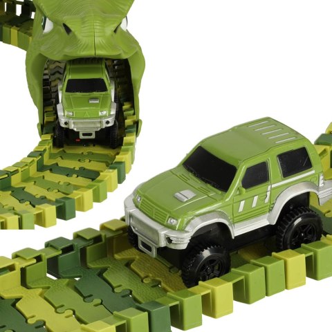 Tor wyścigowy dinozaury samochody XXL TRACK 240 elementów