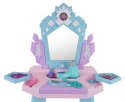 Interaktywna Toaletka Księżniczki dla dzieci 3+ Akcesoria + Suszarka + Magiczne Lustro + Atrapy kosmetyków + Biżuteria