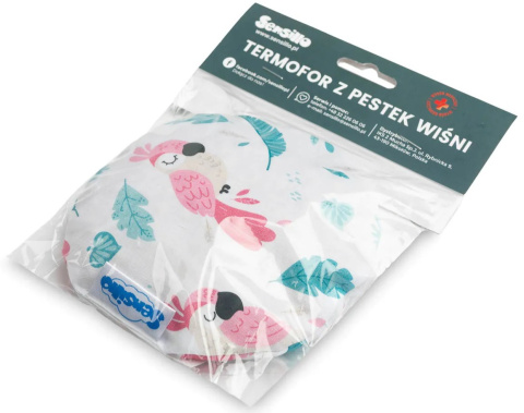 Sensillo Termofor z pestkami wiśni 15cm do schładzania lub rozgrzewania bolących miejsc - Papuga