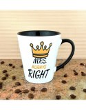 Kubek latte z czarnym uszkiem - MRS Always RIGHT - Korona