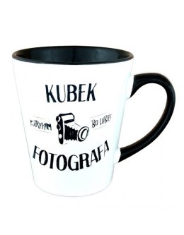 Kubek latte z czarnym uszkiem - Dla Fotografa - Prezent