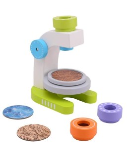 Drewniany mikroskop 3 soczewki dla dzieci