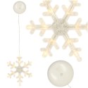 Lampki LED wisząca dekoracja świąteczna śnieżynka 45cm 10 LED