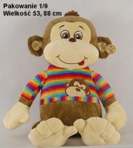 Maskotka Małpka w kolorowej pasiastej koszulce 03253