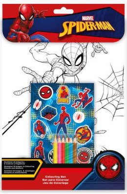 Zestaw do kolorowania kredkami z naklejkami Spiderman SP50019 Kids Euroswan
