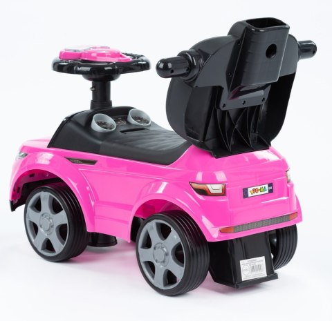 Jeździk z rączką 614R Land Rover różowy TO-MA