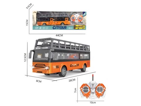 AUTOBUS MIEJSKI PIĘTROWY 28 CM. NA RADIO