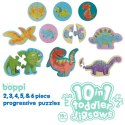 BOPPI, 10 w 1 progresywne pierwsze puzzle Dinozaury 30 elem