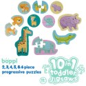 BOPPI, 10 w 1 progresywne pierwsze puzzle Safari 30 elem