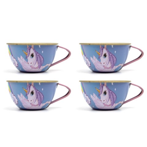 Metalowy zestaw do herbaty w kuferku 20 el.