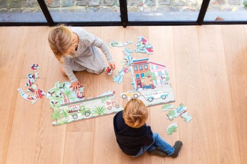 Puzzle Podłogowe Scratch Miasto 80 Elementów - uszkodzone opakowanie RABAT 5%