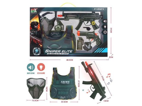 Zestaw wojskowy z kamizelką kuloodporną