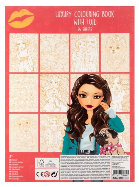 Luksusowa foliowana kolorowanka Besties 24 arkusze A4