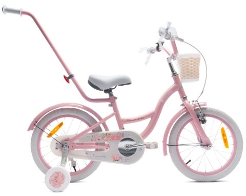 Rowerek dla dziewczynki 16 cali Flower bike - różowy