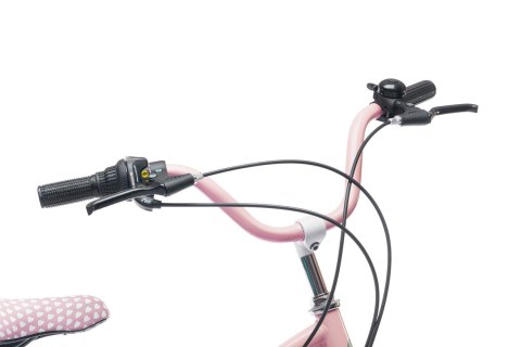 Rowerek dla dziewczynki 20 cali Heart bike 6-biegowa SHIMANO - różowy