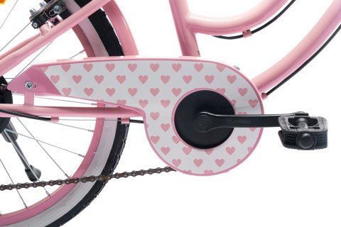 Rowerek dla dziewczynki 20 cali Heart bike 6-biegowa SHIMANO - różowy