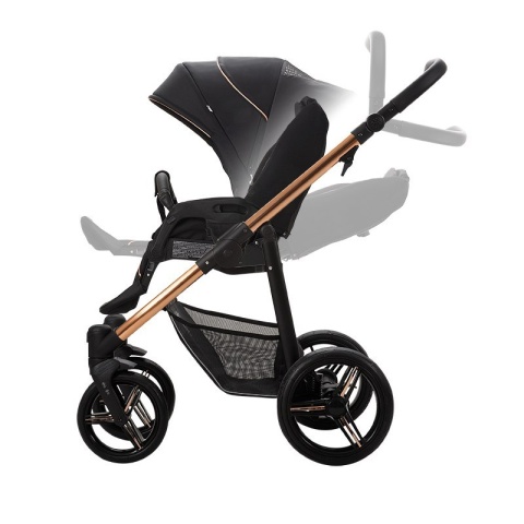 NICO ESTILO Bebetto wózek spacerowy niepompowe koła Flexy Wheels - Estilo 10/MIE Granatowy Miedziany