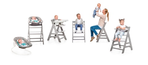 ALPHA+ Hauck krzesełko do karmienia drewniane - dark grey