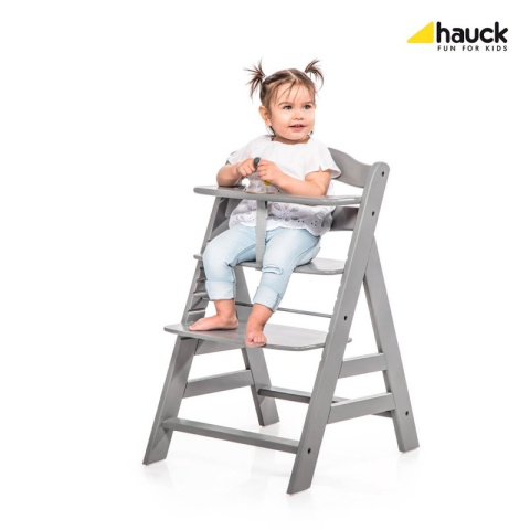 ALPHA+ Hauck krzesełko do karmienia drewniane - dark grey