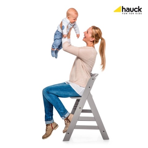 ALPHA+ Hauck krzesełko do karmienia drewniane - dark grey