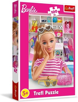 TREFL 16458 Puzzle 100 Poznaj Barbie
