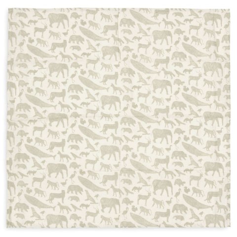 Jollein pieluszki dla noworodka 70x70 cm 3 szt Hydrophlic ANIMALS Olive Green