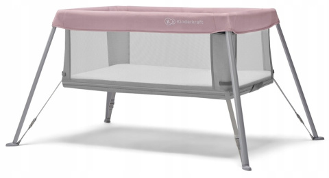 MOVI Kinderkraft łóżeczko turystyczne kojec z materacem 2w1 - Pink