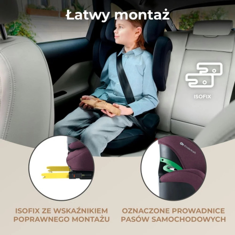 XPAND 2 i-Size Kinderkraft fotelik samochodowy 15-36 kg 100-150 cm - Cherry Pearl