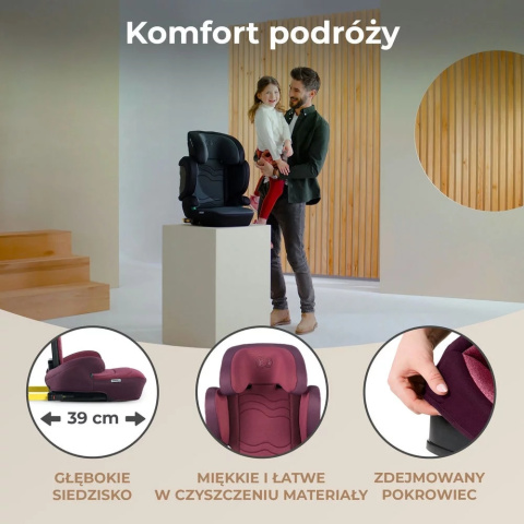 XPAND 2 i-Size Kinderkraft fotelik samochodowy 15-36 kg 100-150 cm - Cherry Pearl