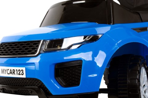Jeździk pchacz chodzik dla dziecka z rączką i obejmą Sport car niebieski