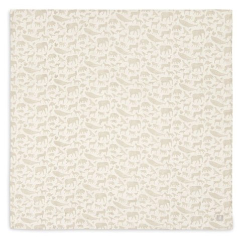 Jollein 2 otulacze niemowlęce Hydrophilic 115x115 cm Zwierzęta ANIMALS Nougat