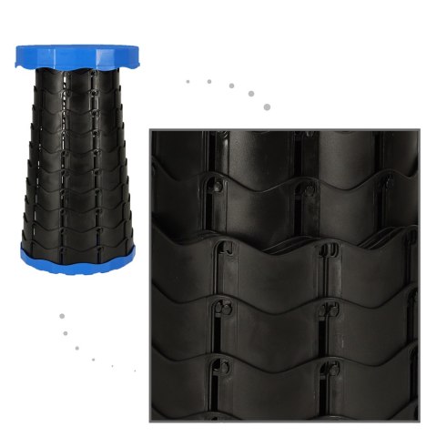 Krzesło składane taboret teleskopowy turystyczny przenośny niebieski 200kg