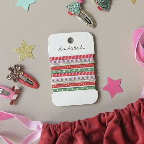 Rockahula Kids 10 gumek do włosów dla dziewczynki Jolly Xmas Elastic