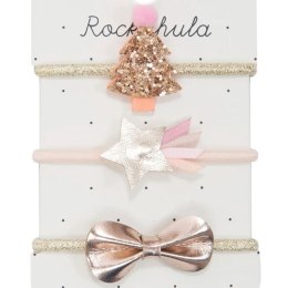 Rockahula Kids gumki do włosów dla dziewczynki 3 szt. Rose Gold Xmas Tree