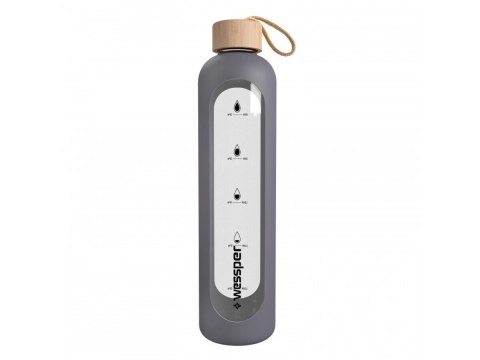 Butelka szklana Wessper Activemax Crystalline 1000ml - szary